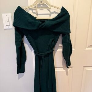 Cara Cara green off the shoulder dress, Small